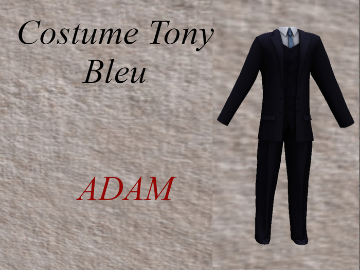 COSTUME TONY - bleu - ADAM
