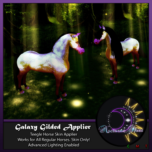 .:.Nocturne Skies.:. Teegle Horse Skin - Gilded Boxed