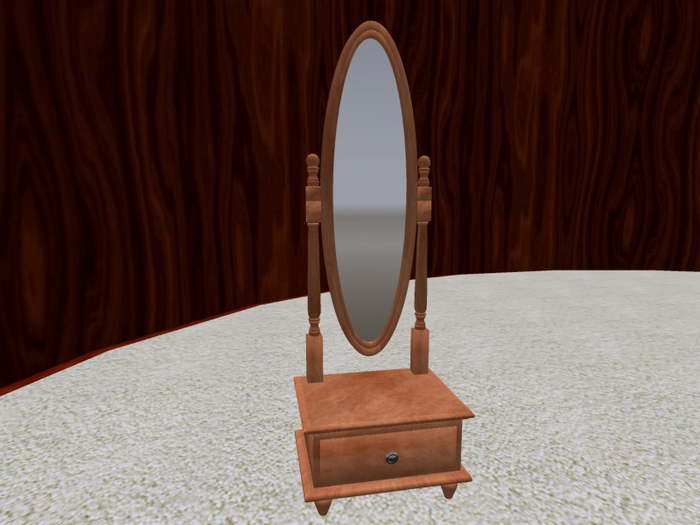TM Tall Oval Mirror Table - Texture Change