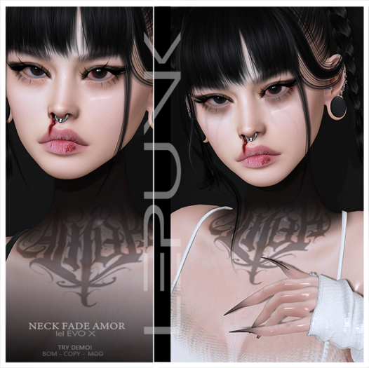 [ LEPUNK ] AMOR Neck Fade +EVOX+ BOM [ADD]