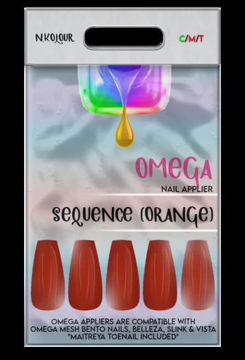 N.Kolour: Sequence (Orange) Nail Applier [Omega]
