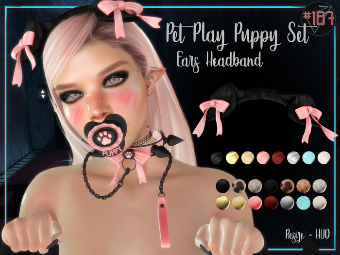 #187# Pet Play Puppy Headband