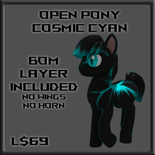 [OP] Cosmic Pony - Black & Cyan