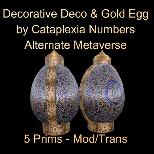 AMV Decorative Deco & Gold Egg - Celtic 5