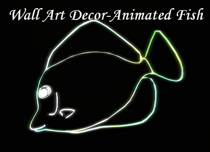 Wall Art Neon Decor -Animated Fish