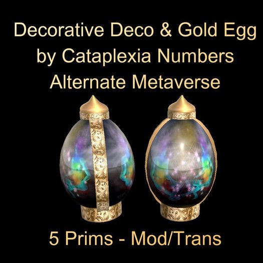 AMV Decorative Deco & Gold Egg -Scenes - Chakras In Motion