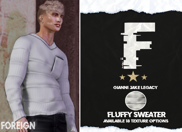 Fluffy Sweater - White-