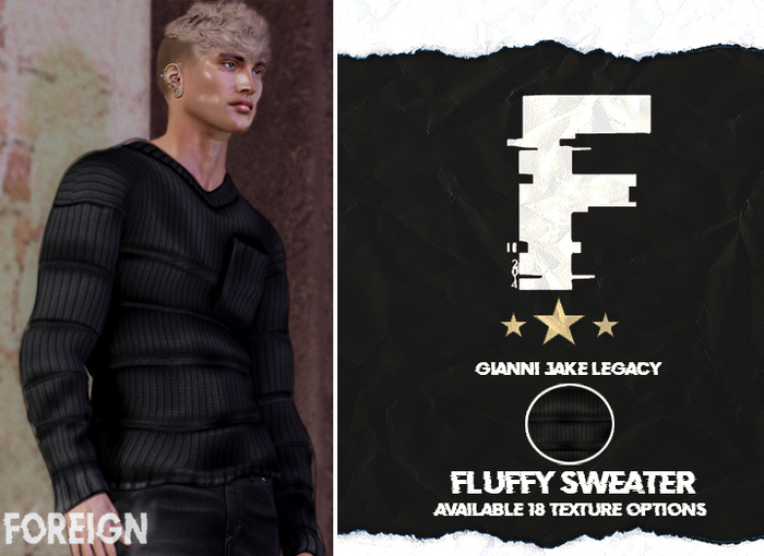 Fluffy Sweater - Black-