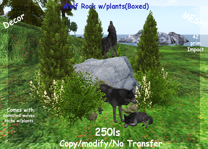 Wolf Rock w/plants(Boxed)