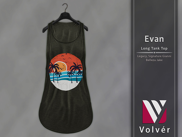 //Volver// Evan Long Tank Top - Dark Army