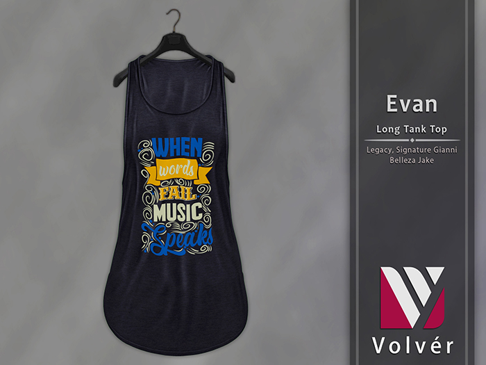 //Volver// Evan Long Tank Top - Navy