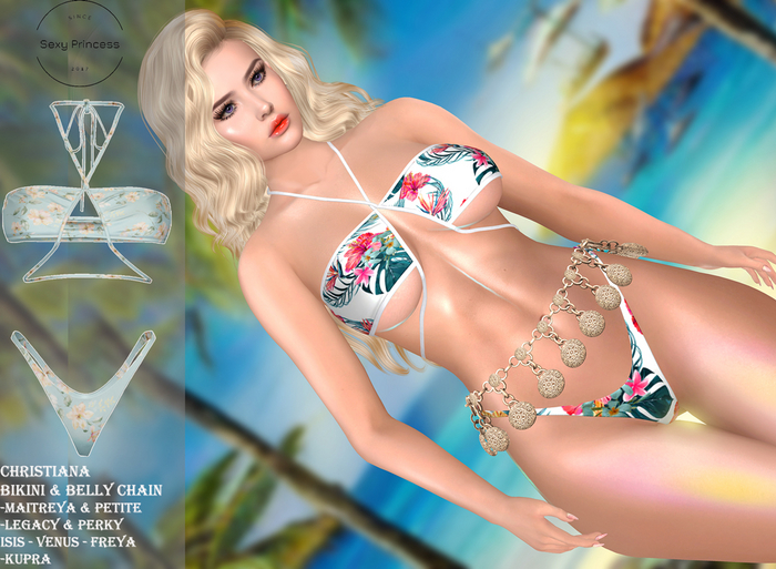 [Sexy Princess] Christianna Swimwear Blue Floral 
