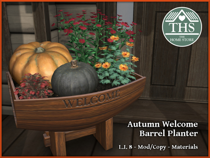 AUTUMN BARREL PLANTER