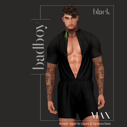 BADBOY_MAX ROMPER_BLACK