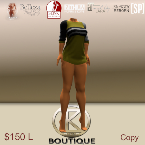 Baggy Shirt Color Block Striped Yellow