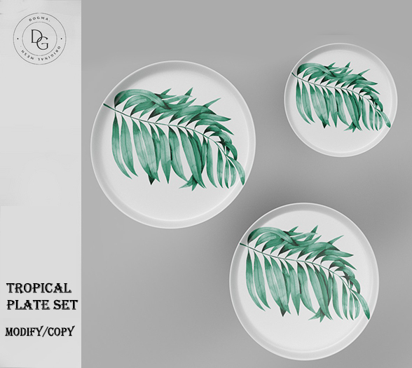 [Dogma] Dinner Plate Tropical Deco Set