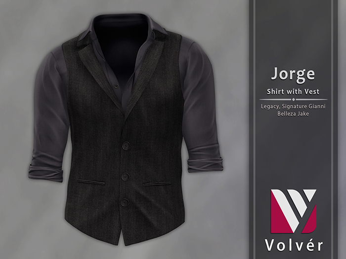 //Volver// Jorge Shirt with Vest - Fortess Gray