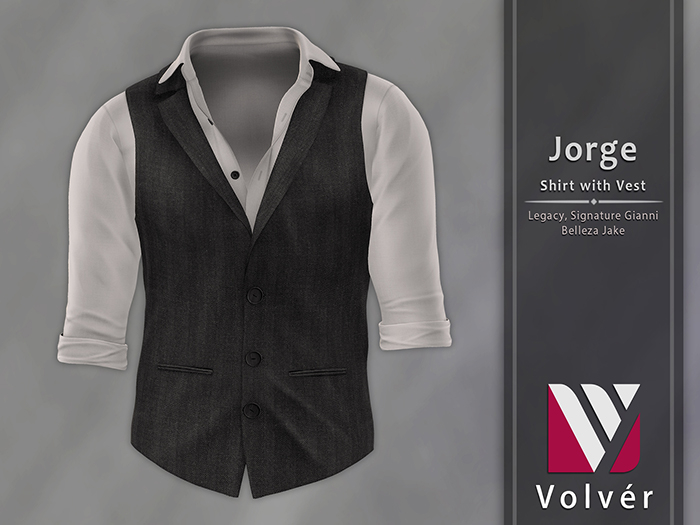 //Volver// Jorge Shirt with Vest - White