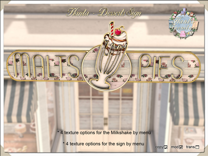 Hanta - Desserts Sign with Texture Change