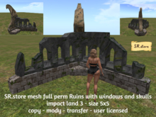 SR.store mesh full perm Ruins with windows and skulls