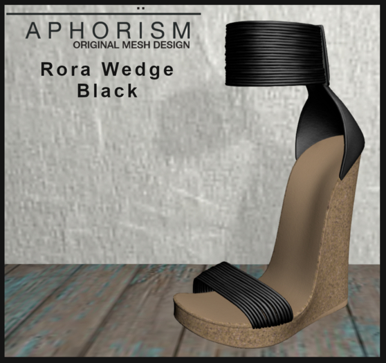 !APHORISM! Rora Wedge Shoe - Black V2 