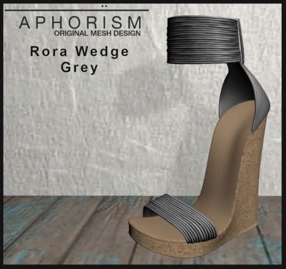 !APHORISM! Rora Wedge Shoe - Grey V2