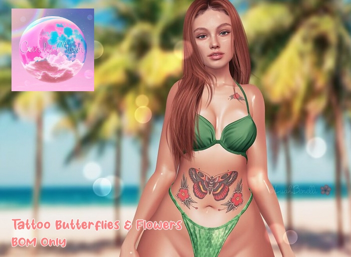 Candy Moon - Tattoo Borboleta e Flores [BOM]