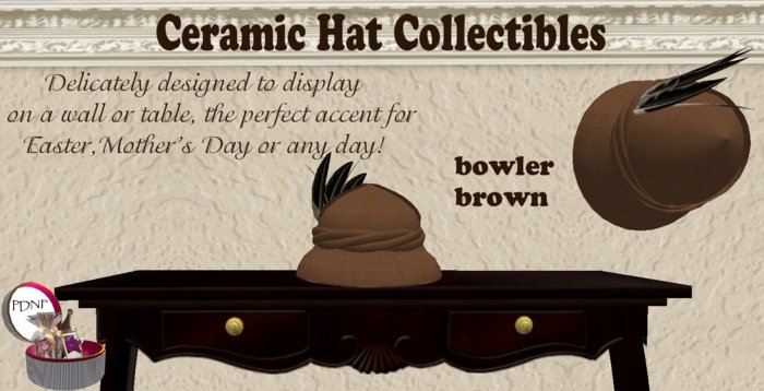 PDN: CERAMIC BOWLER BROWN  BOXED