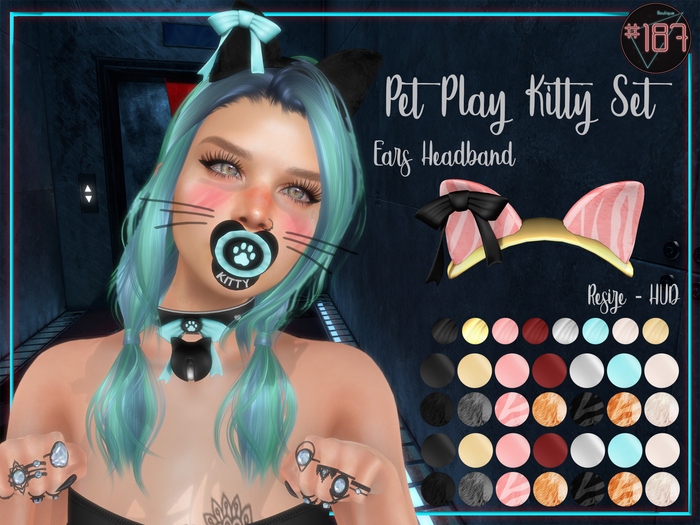 #187# Pet Play Kitty Headband