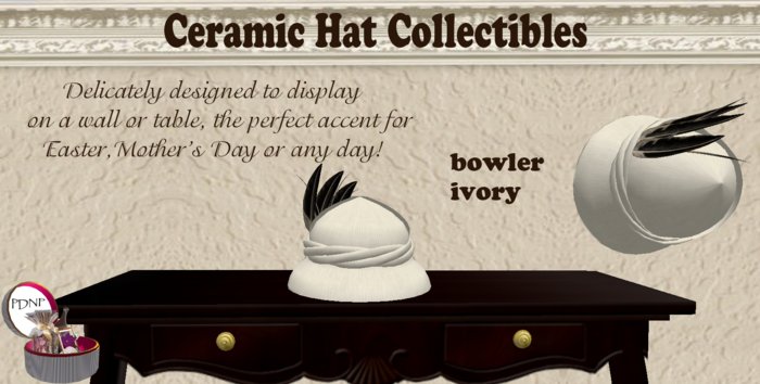 PDN: CERAMIC BOWLER IVORY  BOXED