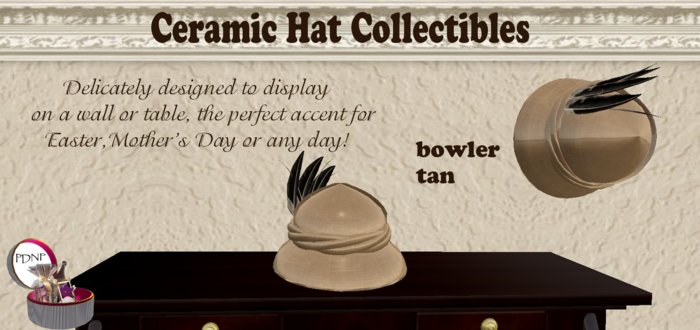 PDN: CERAMIC BOWLER TAN  BOXED