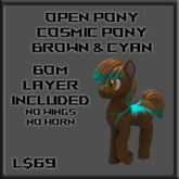 [OP] Cosmic Pony - Brown & Cyan