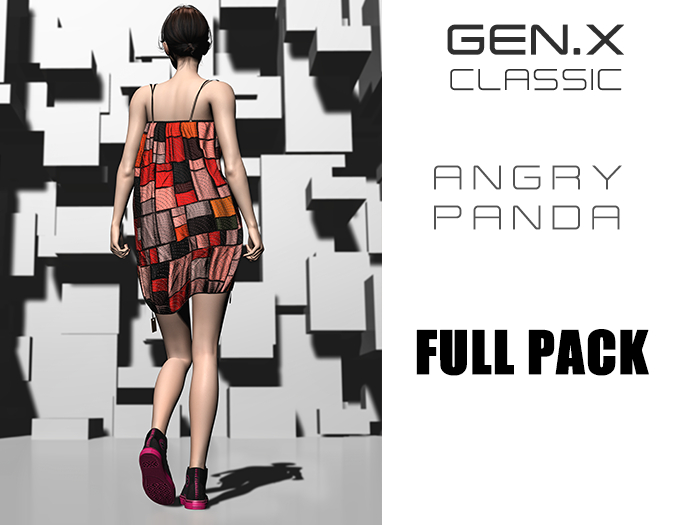 2faces - Angry Panda dress - Gen.X classic - full pack