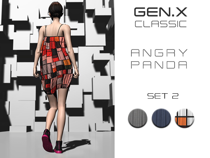2faces - Angry Panda dress - Gen.X classic - set 2