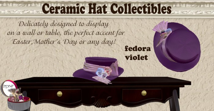 PDN: CERAMIC FEDORA VIOLET BOXED