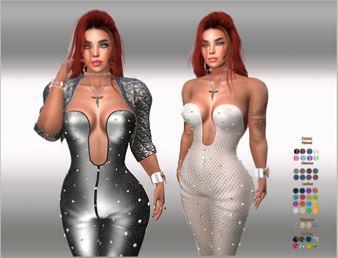 Jacket & Catsuit with Diamond 44x Color HUD,Maitreya,Legacy,Erika,Belleza,Kupra,Reborn,full Pack