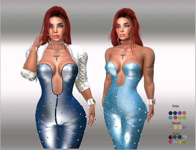Jacket & Catsuit with Diamond Leather2 20x HUD,Maitreya,Legacy,Erika,Belleza,Kupra,Reborn