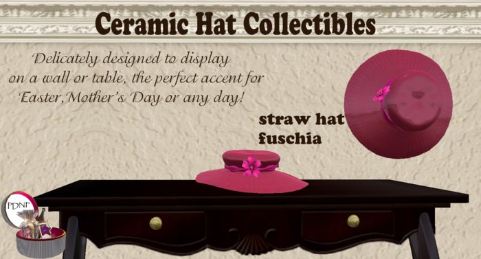 PDN: CERAMIC STRAW FUSCHIA BLUE BOXED
