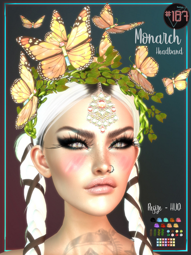 #187# Monarch Headband