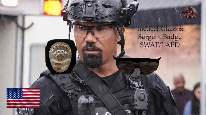 TACTICAL GLASS & BADGE LAPD/SWAT OFFICER