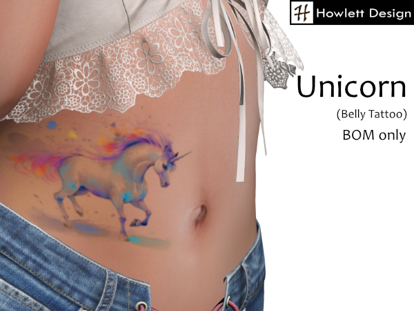 [HDesign] Unicorn (Belly Tattoo)