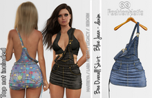 Bee Overall Skirt Blue Denim - Jeans - Maitreya, Petite, Legacy, Reborn - FashionNatic