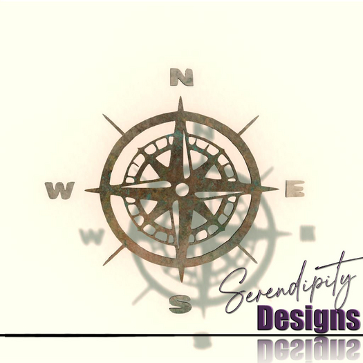 Serendipity Designs - Sag Harbor Bath Wall Compass 
