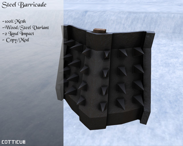 [COTTICUE]Steel/Wood Barricade
