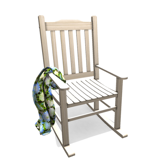 G33- Chrysanthemum Rocking Chair - Rare