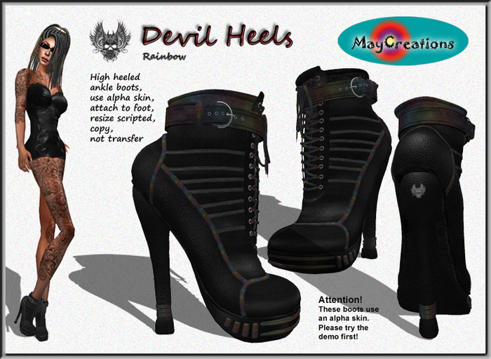 MayCreations Devil heels rainbow