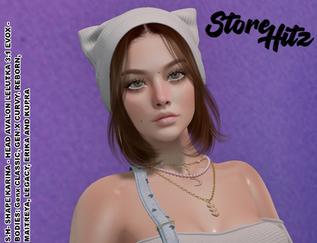 Second Life Marketplace - S.H-SHAPE KARINA HEAD AVALON LEL 3.1 EVOX