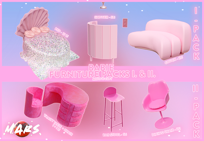 .Mars. - Babie Furniture Pack I. & II. FATPACK