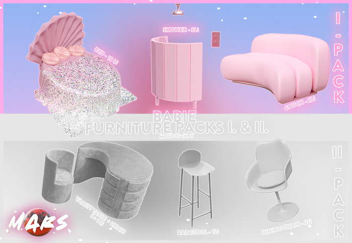 .Mars. - Babie Furniture Pack I.