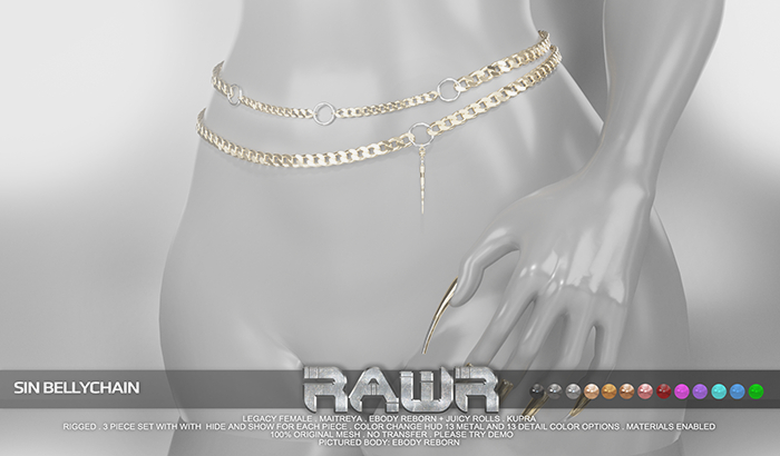 RAWR! Sin Bellychain DEMO (add me)